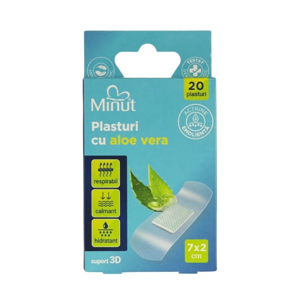 Minut Plasturi cu Aloe Vera 20 bucaticutie