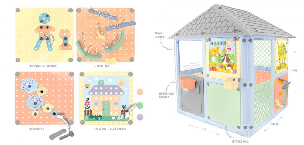 Mochtoys Casuta de joaca Graden Smart House Pastel