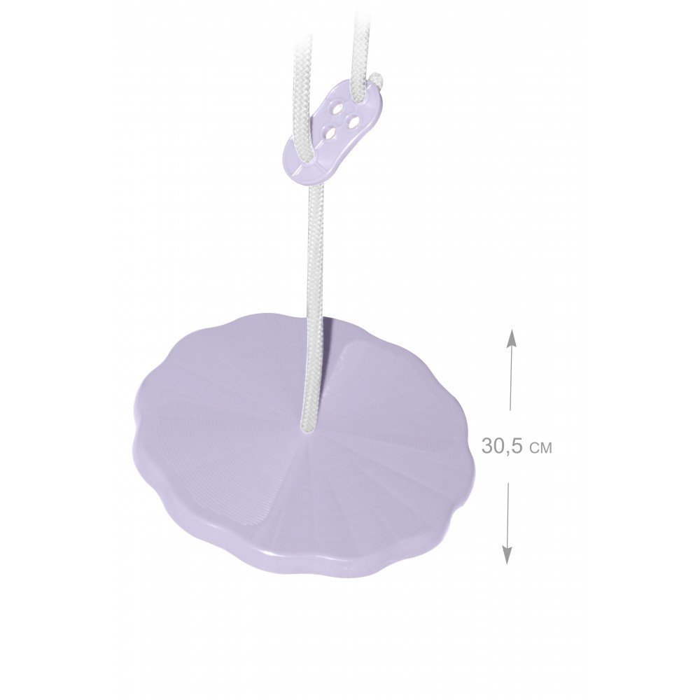 Mochtoys Leagan pentru copii disc Round Swing Lilac diametru 305 cm Rezistent la intemperiiPotrivit pentru interiorexteriorFranghie reglabila