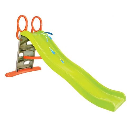 Mochtoys Tobogan cu zid de alpinism si posibilitate atasare furtun apa Verde 205 cm