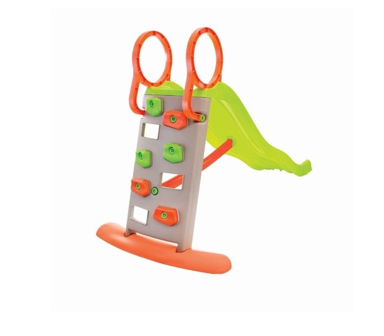 Mochtoys Tobogan cu zid de alpinism si posibilitate atasare furtun apa Verde 205 cm