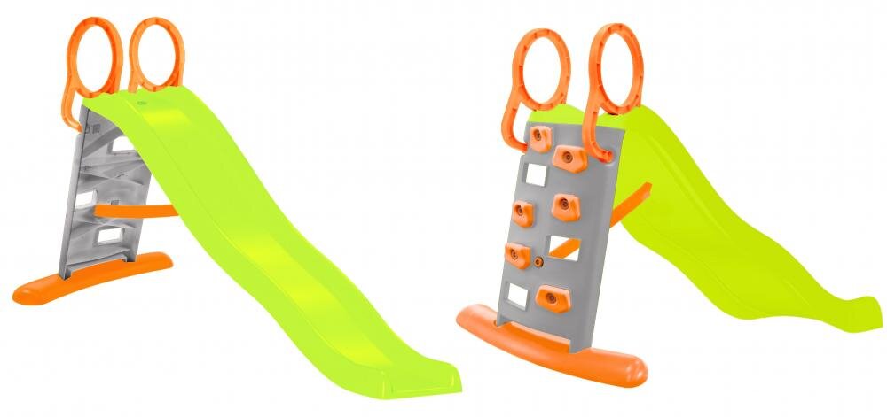 Mochtoys Tobogan cu zid de alpinism si posibilitate atasare furtun apa Verde 205 cm