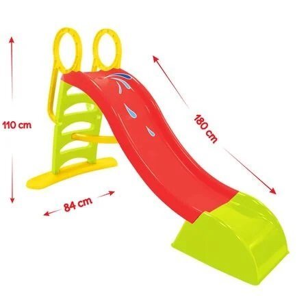 Mochtoys Tobogan mare XXL pentru copii Verde 180 cmpentru interiorexterior trepte latemanere de prinderemargini rotunjiteplastic rezistent cu posibilitate atasare furtun