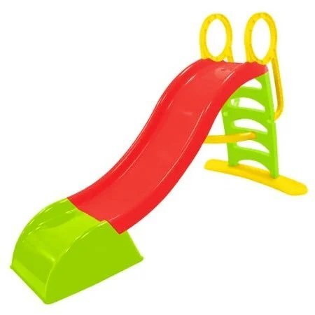 Mochtoys Tobogan mare XXL pentru copii Verde 180 cmpentru interiorexterior trepte latemanere de prinderemargini rotunjiteplastic rezistent cu posibilitate atasare furtun