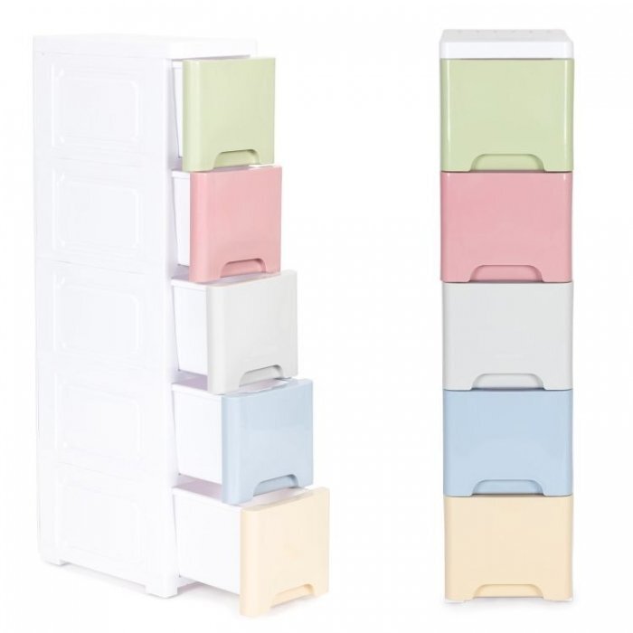 MODERNHOME Raft cu 5 compartimente pentru depozitarea diverselor obiecte Multicolor