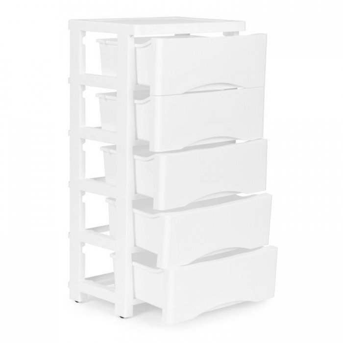 MODERNHOME Raft cu 5 compartimente pentru depozitarea jucariilor alb