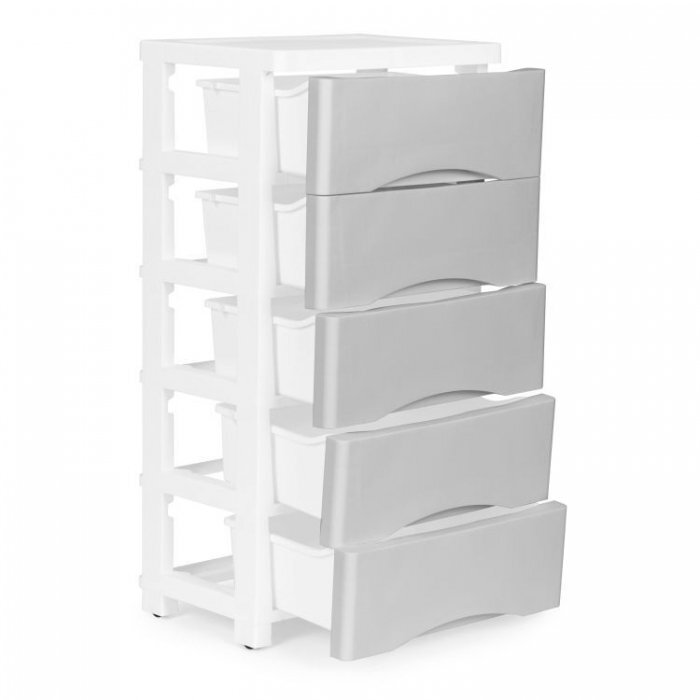 MODERNHOME Raft cu 5 compartimente pentru depozitarea jucariilor gri