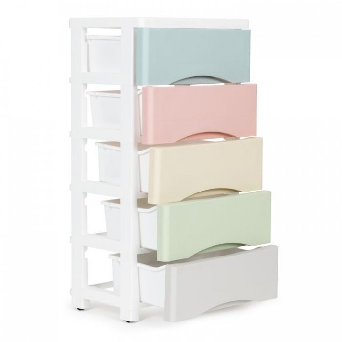 MODERNHOME Raft cu 5 compartimente pentru depozitarea jucariilor multicolor