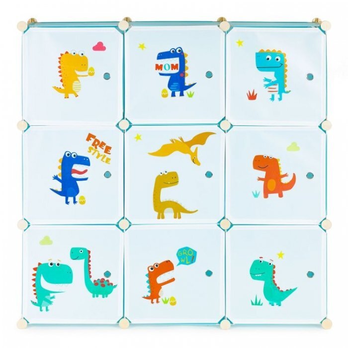 MODERNHOME Raft modular Ecotoys cu 9 compartimente pentru camera copilului 09A