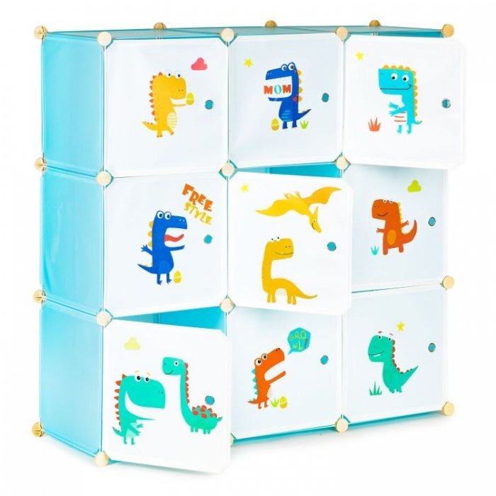 MODERNHOME Raft modular Ecotoys cu 9 compartimente pentru camera copilului 09A