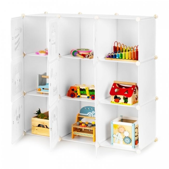 MODERNHOME Raft modular Ecotoys cu 9 compartimente pentru camera copilului 09B
