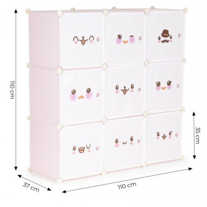 MODERNHOME Raft modular Ecotoys cu 9 compartimente pentru camera copilului 09C