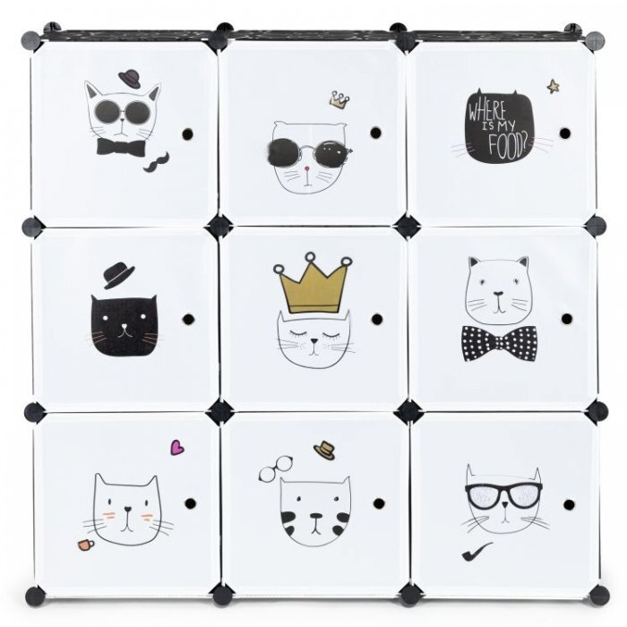 MODERNHOME Raft modular Ecotoys cu 9 compartimente pentru camera copilului 09D