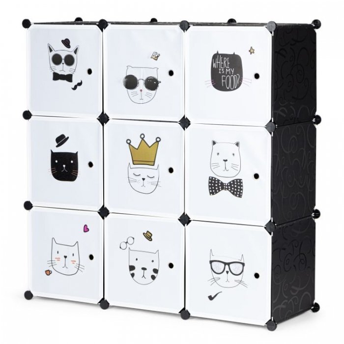 MODERNHOME Raft modular Ecotoys cu 9 compartimente pentru camera copilului 09D