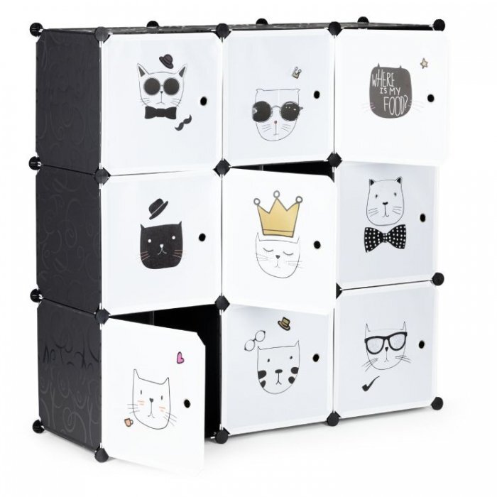 MODERNHOME Raft modular Ecotoys cu 9 compartimente pentru camera copilului 09D