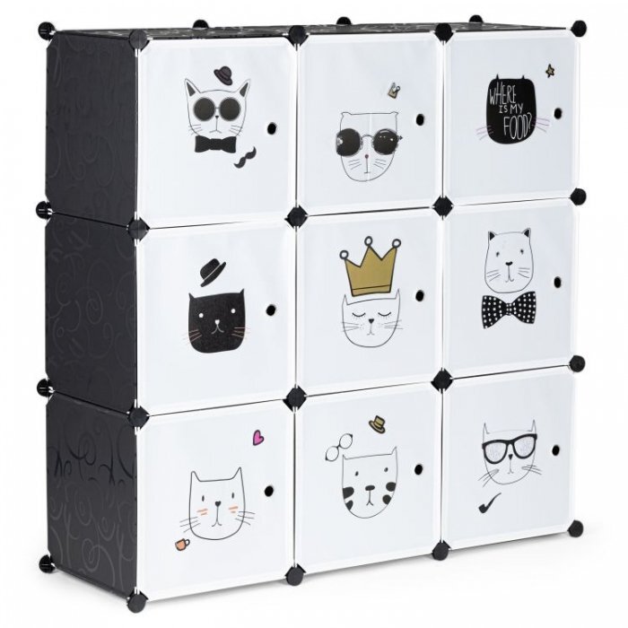 MODERNHOME Raft modular Ecotoys cu 9 compartimente pentru camera copilului 09D