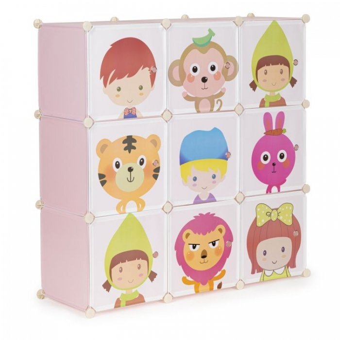 MODERNHOME Raft modular Ecotoys cu 9 compartimente pentru camera copilului 09E