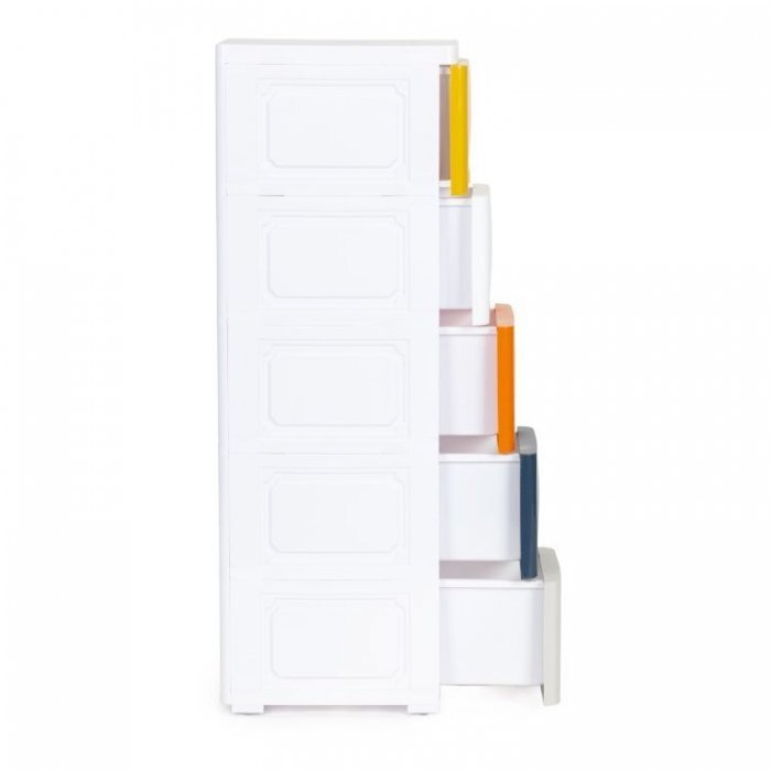 MODERNHOME Raft pe roti cu 5 compartimente pentru depozitarea jucariilor Multicolor