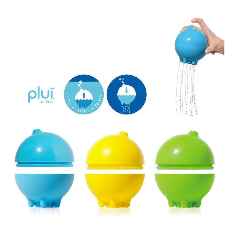 Moluk Jucarie de baie Mingiuta senzoriala cu apa Plui Rainball albastru