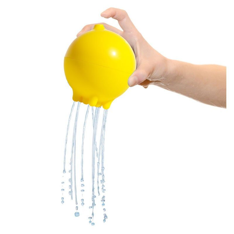 Moluk Jucarie de baie Mingiuta senzoriala cu apa Plui Rainball galben