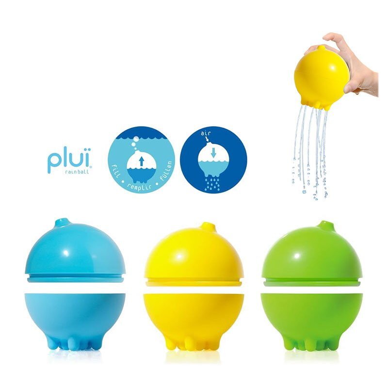 Moluk Jucarie de baie Mingiuta senzoriala cu apa Plui Rainball galben