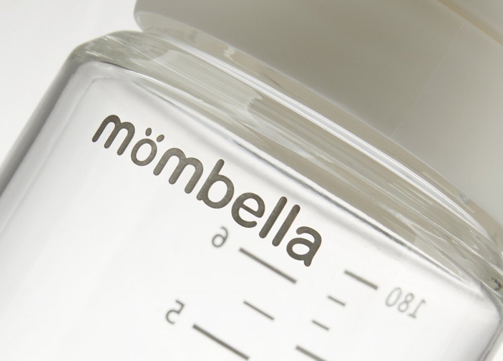 Mombella Biberon anti-colici 180 ml cu tetina din silicon S flux lent 0-3 luni Old Rose