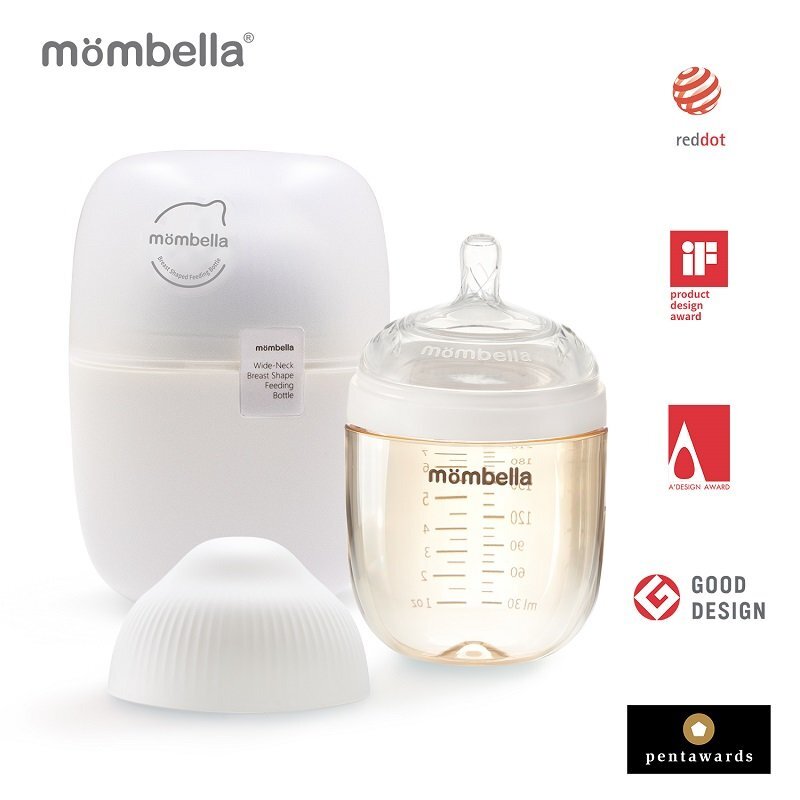 Mombella Biberon Anticolici Brest-Like 210ml Tetina M flux mediu PPSU Ivory