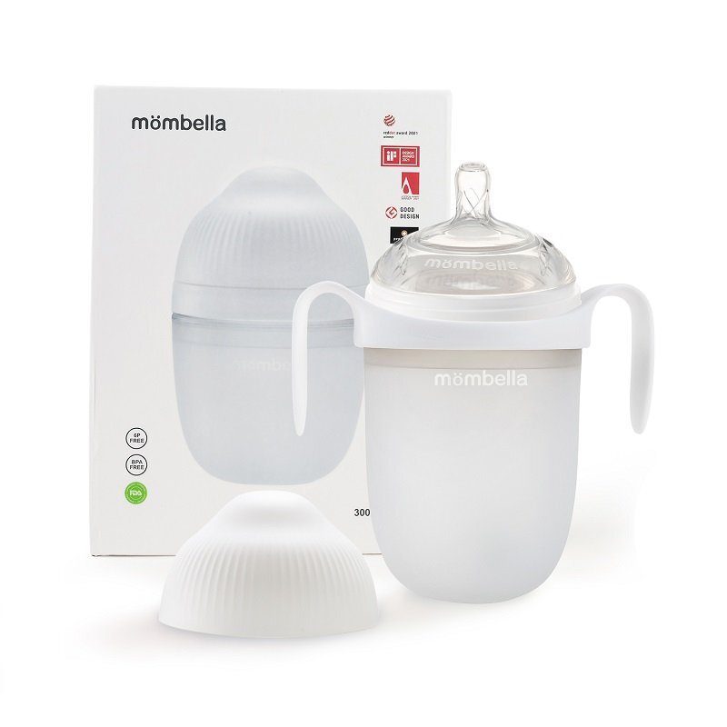 Mombella Biberon Anticolici Brest-Like 300ml Tetina 360 XL Hrana Densa 100 Silicon Ivory