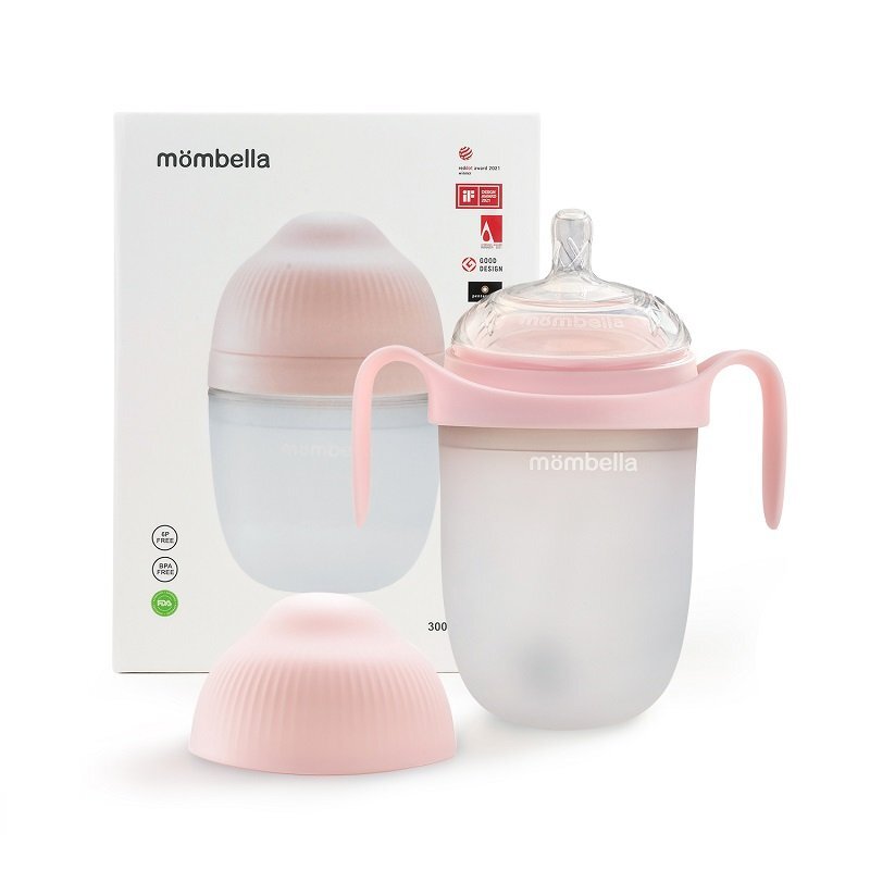 Mombella Biberon Anticolici Brest-Like 300ml Tetina 360 XL Hrana Densa 100 Silicon Old Roze