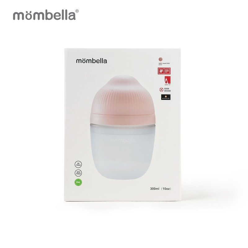 Mombella Biberon Anticolici Brest-Like 300ml Tetina 360 XL Hrana Densa 100 Silicon Old Roze