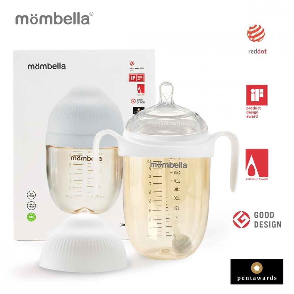 Mombella Biberon Anticolici Brest-Like 300ml Tetina 360 XL Hrana Densa PPSU Ivory