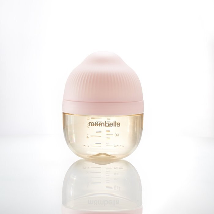 Mombella Biberon Anticolici Brest-Like PPSU Old Roze Tetina S flux lent 120mlkk