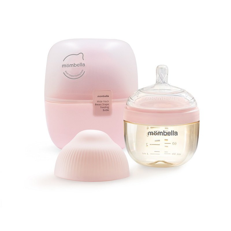 Mombella Biberon Anticolici Brest-Like PPSU Old Roze Tetina S flux lent 120mlkk