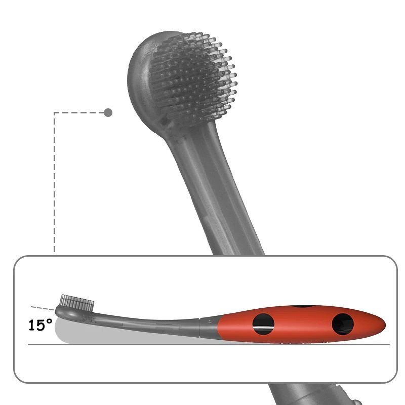 Mombella Periuta de dinti din silicon pentru antrenament 6 luni+ Buburuza