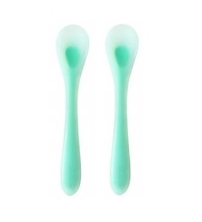 Mombella Set 2 lingurite silicon albastru