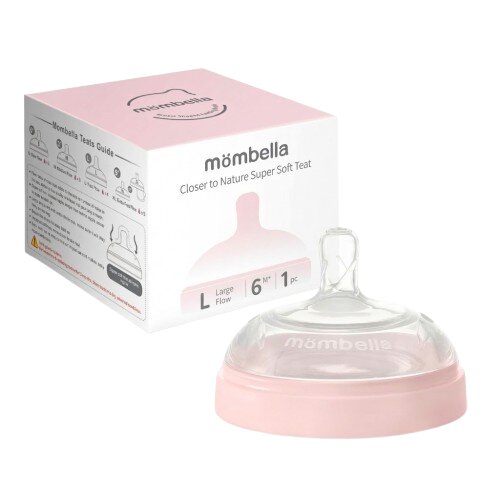 Mombella Tetina anti-colici din silicon Breast Like Flux rapid L Old Rose