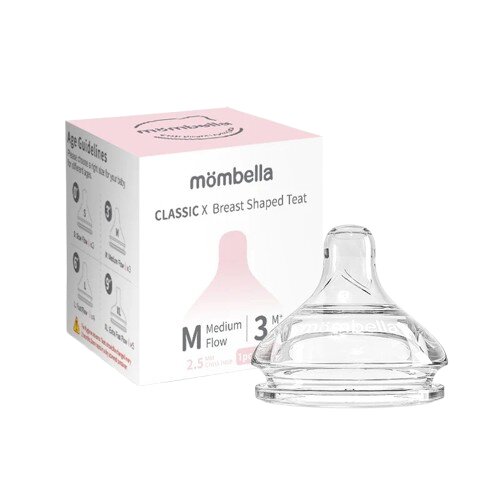 Mombella Tetina biberon Classic anti-colici flux mediu M 3 luni+