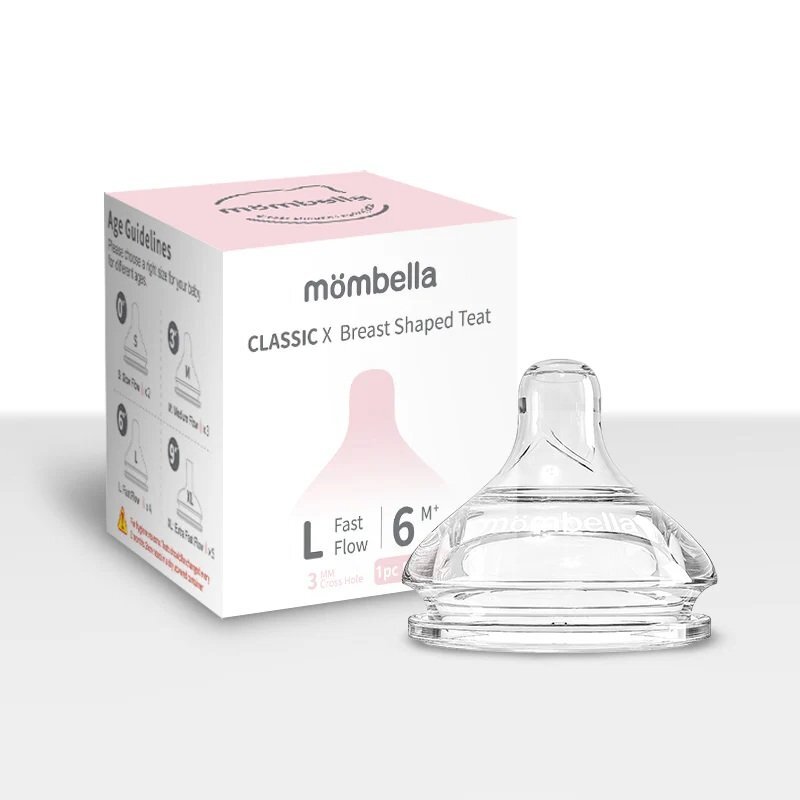 Mombella Tetina biberon Classic anti-colici flux rapid L 6 Luni +