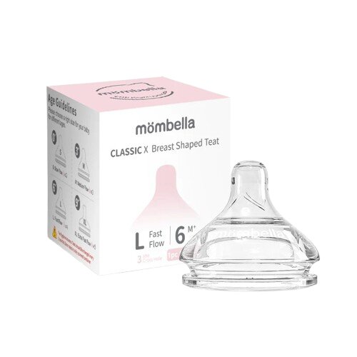 Mombella Tetina biberon Classic anti-colici flux rapid L 6 Luni +