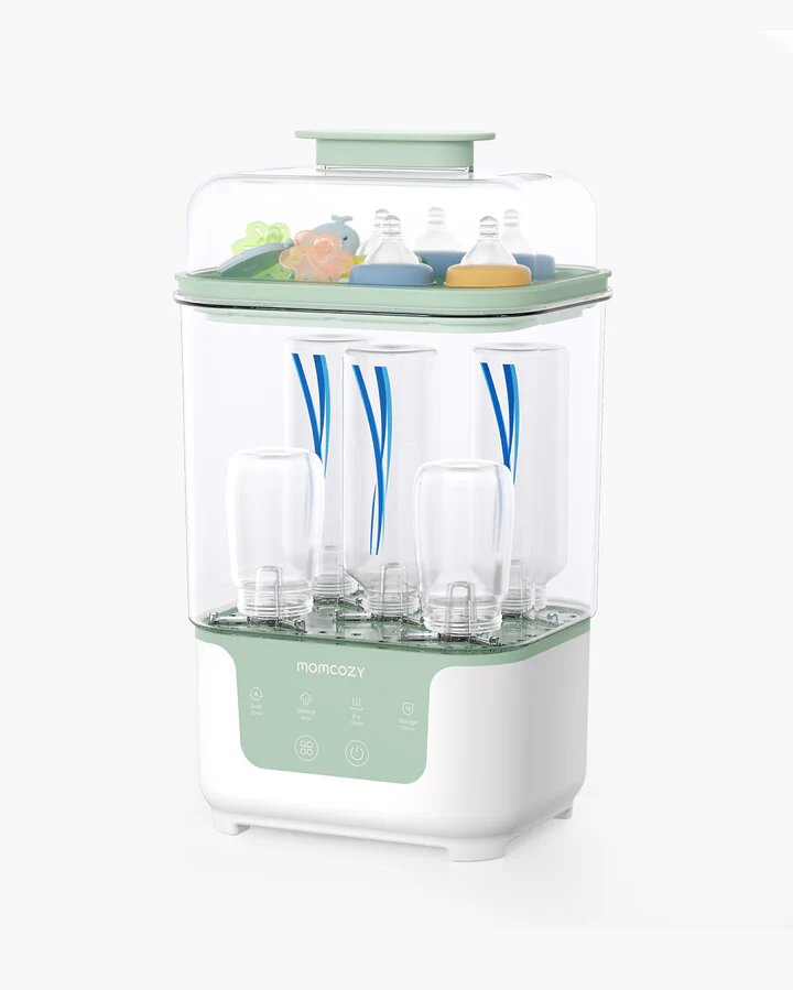 Momcozy Aparat sterilizator si uscator de biberoane compact 4in1
