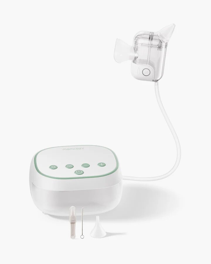 Momcozy Aspirator nazal electric BreezyClear Pro 2 in 1 pentru bebelusi cu functie difuzare pentru solutia salina