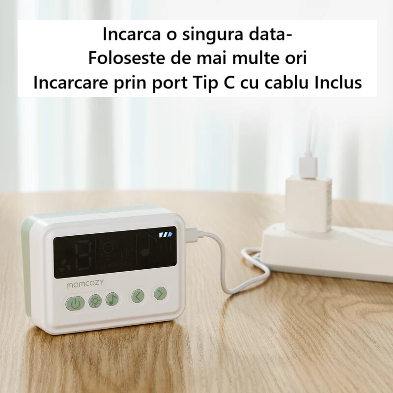 Momcozy Aspirator nazal electric cu 9 trepte de aspiratie cu sunete si baterie de lunga durata Hospital grade