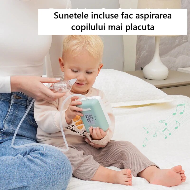 Momcozy Aspirator nazal electric cu 9 trepte de aspiratie cu sunete si baterie de lunga durata Hospital grade