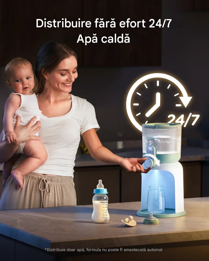 Momcozy Incalzitor instantaneu de apa pentru hranire nocturna pentru prepararea laptelui praf