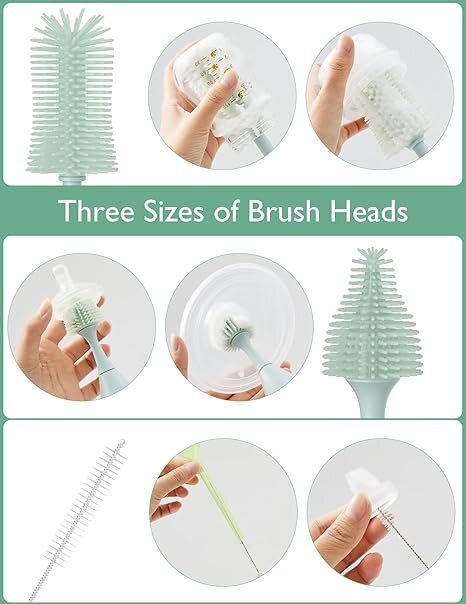Momcozy Kit inovator de perii pentru sticle cu design Push Press