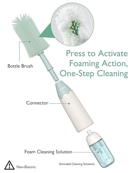 Momcozy Kit inovator de perii pentru sticle cu design Push Press