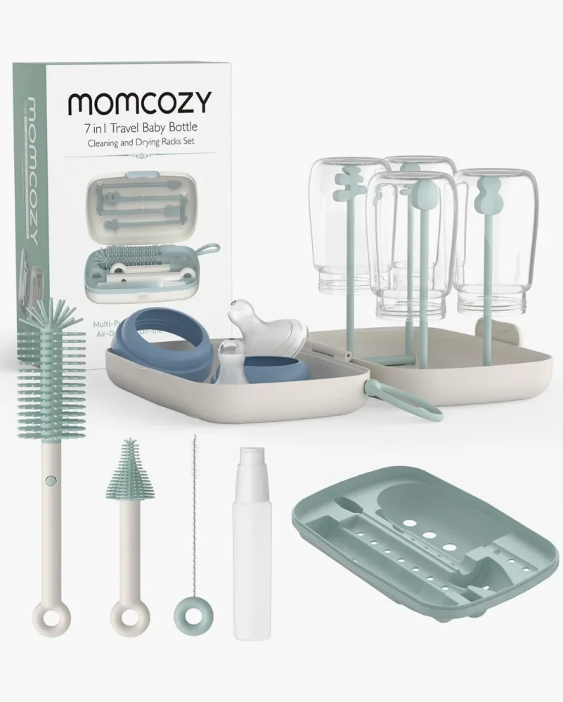 Momcozy Kit perii si uscator mobil 7 in 1 green
