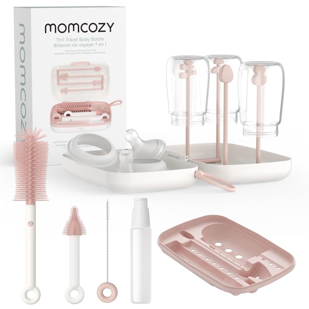 Momcozy Kit perii si uscator mobil 7 in 1 Pink