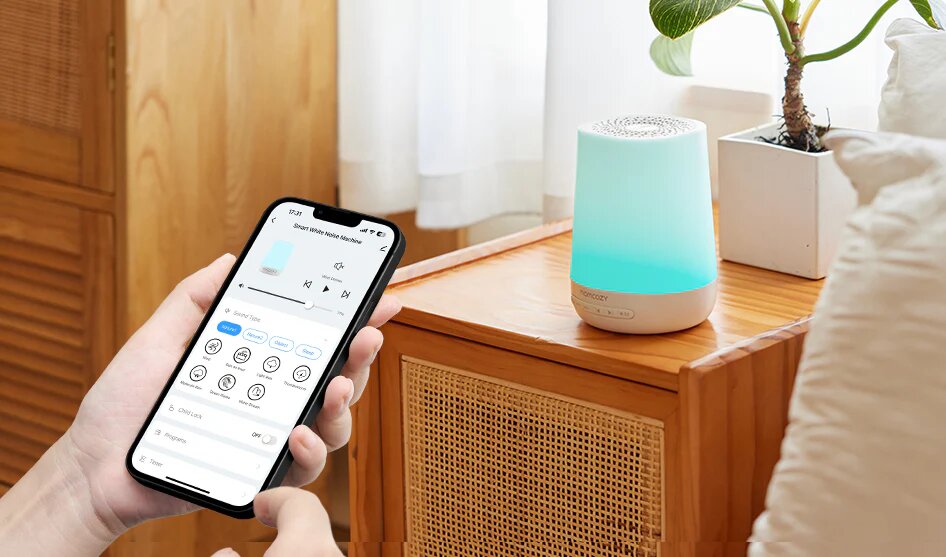 Momcozy Lampa de veghe si aparat cu sunete White noise Baby