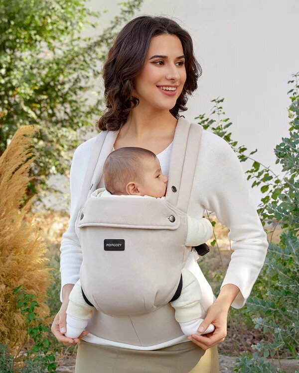Momcozy Marsupiu ergonomic negru Air Mesh cozy si usor